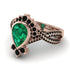 Unique Pear Cut Emerald Ring - Dorothy No. 35 image 3