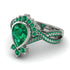 Unique Pear Cut Emerald Ring - Dorothy No. 21