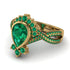 Unique Pear Cut Emerald Ring - Dorothy No. 19 image 3