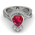 Unique Pear Cut Ruby Ring - Dorothy No. 12 image 2