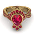 Unique Pear Cut Ruby Ring - Dorothy No. 55