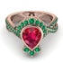 Unique Pear Cut Ruby Ring - Dorothy No. 26