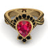 Unique Pear Cut Ruby Ring - Dorothy No. 40