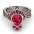 Unique Pear Cut Ruby Ring - Dorothy No. 57