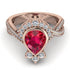 Unique Pear Cut Ruby Ring - Dorothy No. 11 image 2