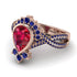Unique Pear Cut Ruby Ring - Dorothy No. 71