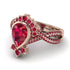 Unique Pear Cut Ruby Ring - Dorothy No. 56