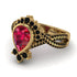Unique Pear Cut Ruby Ring - Dorothy No. 40