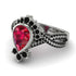 Unique Pear Cut Ruby Ring - Dorothy No. 42
