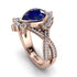 Unique Pear Cut Sapphire Ring - Dorothy No. 14 image 1