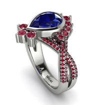 Unique Pear Cut Sapphire Ring - Dorothy No. 60 image 1