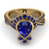 Unique Pear Cut Sapphire Ring - Dorothy No. 73