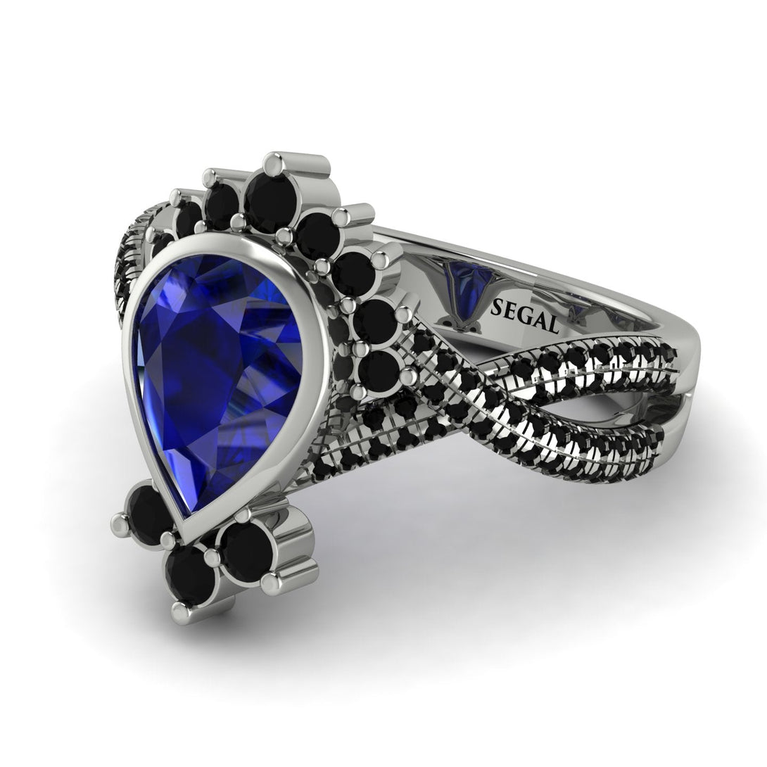 Unique Pear Cut Sapphire Ring - Dorothy No. 45
