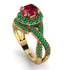 Unique Ruby Halo Engagement Ring - Jessica No. 25 image 1