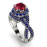 Unique Ruby Halo Engagement Ring - Jessica No. 72 image 1