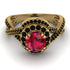 Unique Ruby Halo Engagement Ring - Jessica No. 40 image 2