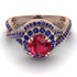 Unique Ruby Halo Engagement Ring - Jessica No. 71