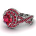 Unique Ruby Halo Engagement Ring - Jessica No. 57 image 3