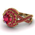 Unique Ruby Halo Engagement Ring - Jessica No. 55 image 3