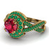 Unique Ruby Halo Engagement Ring - Jessica No. 25 image 3