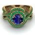 Unique Sapphire Halo Bridal Set - Jessica No. 28 image 2