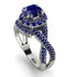 Unique Sapphire Halo Engagement Ring - Jessica No. 75
