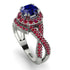 Unique Sapphire Halo Engagement Ring - Jessica No. 60 image 1