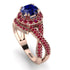 Unique Sapphire Halo Engagement Ring - Jessica No. 59 image 1