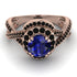 Unique Sapphire Halo Engagement Ring - Jessica No. 44