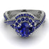 Unique Sapphire Halo Engagement Ring - Jessica No. 75 image 2