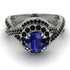 Unique Sapphire Halo Engagement Ring - Jessica No. 45