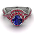 Unique Sapphire Halo Engagement Ring - Jessica No. 60 image 2