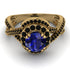 Unique Sapphire Halo Engagement Ring - Jessica No. 43 image 2