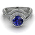 Unique Sapphire Halo Engagement Ring - Jessica No. 15 image 2