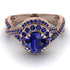 Unique Sapphire Halo Engagement Ring - Jessica No. 74 image 2