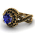 Unique Sapphire Halo Engagement Ring - Jessica No. 43