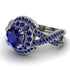 Unique Sapphire Halo Engagement Ring - Jessica No. 75 image 3