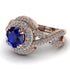 Unique Sapphire Halo Engagement Ring - Jessica No. 14 image 3
