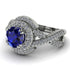 Unique Sapphire Halo Engagement Ring - Jessica No. 15
