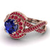 Unique Sapphire Halo Engagement Ring - Jessica No. 59 image 3