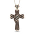 Unique Swirling Black Diamond Cross Pendant - Patrick No. 8