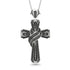 Unique Swirling Black Diamond Cross Pendant - Patrick No. 9 image 1