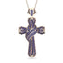 Unique Swirling Sapphire Cross Pendant - Patrick No. 14 image 1