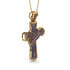 Unique Swirling Sapphire Cross Pendant - Patrick No. 13 image 2