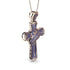 Unique Swirling Sapphire Cross Pendant - Patrick No. 14 image 2