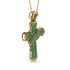 Unique Swirling Emerald Cross Pendant - Patrick No. 4 image 2