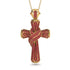 Unique Swirling Ruby Cross Pendant - Patrick No. 10 image 1
