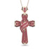 Unique Swirling Ruby Cross Pendant - Patrick No. 11 image 1