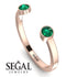Upside Down Diamond Open Emerald Ring - Melody No. 5 image 2