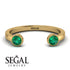 Upside Down Diamond Open Emerald Ring - Melody No. 4 image 6